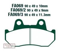 Ebc Fa Series Fa069 Organic Brake Pads Argenté