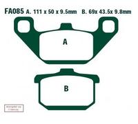 Ebc Fa Series Fa085 Organic Brake Pads Argenté