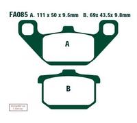 Ebc Fa-v Series Fa085v Sintered Brake Pads Noir