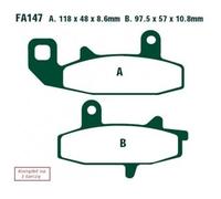 Ebc Fa Series Organic Fa147 Brake Pads Noir