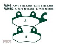 Ebc Fa-tt Series Carbon Fiber Offroad Fa165/2tt Brake Pads Noir