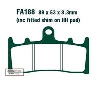 Ebc Fa-hh Series Fa188hh Sintered Brake Pads Noir