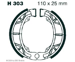 EBC Brakes H303 Jeu de mâchoires de frein