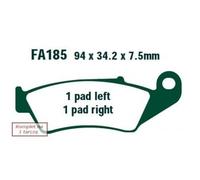 Ebc Mxs-series Mxs185 Sintered Brake Pads Noir