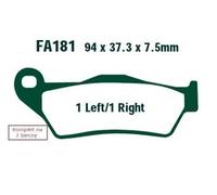 EBC Brakes SFA181HH Plaquettes de frein