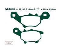 SFA384 Plaquettes Organiques Avant Gauche EBC YAMAHA CV 50 À JOG 2003-2008