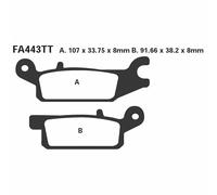 Ebc Fa-tt Series Carbon Fiber Fa443tt Brake Pads Noir