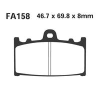 Ebc Epfa-hh Series Epfa158hh Sintered Brake Pads Noir