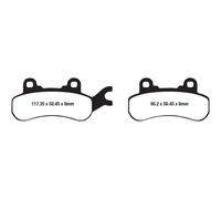 Ebc Plaquettes De Frein Frittées Fa-r Series Fa682r