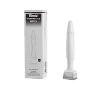 Ebeizi Derma Stamp Lot de 140 micro-aiguilles en titane véritable réglable de 0 à 3 mm pour le cuir chevelu, les cheveux et la barbe, le visage et le corps, rouleau de revitalisation quotidien de la