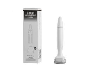 Ebeizi Derma Stamp Lot de 140 micro-aiguilles en titane véritable réglable de 0 à 3 mm pour le cuir chevelu, les cheveux et la barbe, le visage et le corps, rouleau de revitalisation quotidien de la