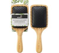 Ebelin Brosse de massage et démêlage en bambou pour toutes les longueurs et types de cheveux, marron