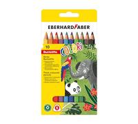 Eberhard Faber 511409 - Kleurpotlodenset Colori, 10 jumbo kleurpotloden in ergonomische driehoekige vorm