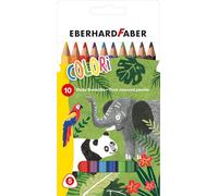 Eberhard Faber Crayons de couleur Colori 511409 - 10 crayons jumbo, forme triangulaire ergonomique