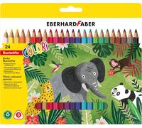 Eberhard Faber 511429 Set De Crayons De Couleur Colori, 16 Crayons De Couleur Épais Et 2 Crayons D'apprentissage B