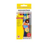 Eberhard Faber 514811 - Set de crayons de couleur Colori, 12 crayons de couleur Duo de 24 couleurs