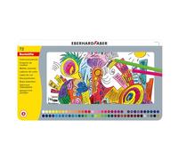 Eberhard Faber EF-514872 Crayons de couleur Pochette en métal 72 pièces