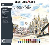 Eberhard Faber 516124 - Set de crayons de couleur Artist Color, 24 crayons de couleur en étui métallique