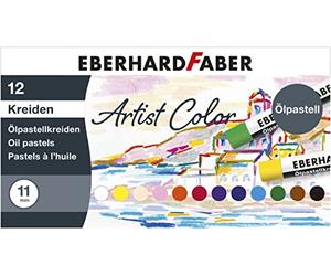 EBERHARD FABER 522012 - Pastels à l'huile Artist Color, 12 pastels à l'huile incassables 11 mm de diamètre