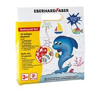 Eberhard Faber 524116 - Set de bain pour enfants 16 pièces, avec crayons de bain, peinture de bain, pochoirs, éponge, bains crépitants, boîte d'amusement pour le bain