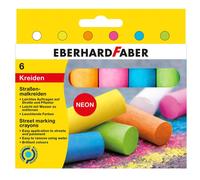 Eberhard Faber 526505 crayons in 6 bright neon colours, in cardboard case, chalk