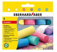 Eberhard Faber 526506 - Craies de rue en 6 couleurs vives, dans un étui en carton, pour s'amuser à dessiner sur l'asphalte, les rues et les trottoirs.
