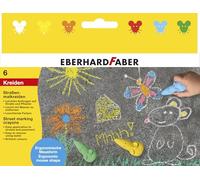 EBERHARD FABER 526561 - Craies de trottoir souris, 6 craies de trottoir pour enfants à partir de 3 ans, craies pour l'extérieur