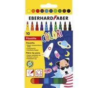 Eberhard Faber 551110 - Colori Feutres fins, en 10 couleurs, en étui carton, pour peindre, illustrer et dessiner