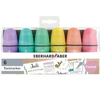 Eberhard Faber 551403 - Mini surligneur Pastel à pointe biseautée, 6 crayons marqueurs dans un étui