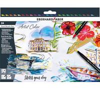 Eberhard Faber 558224 - Dual Brush Pen Artist Color, 24 feutres pointe épaisse et fine, aquarellable