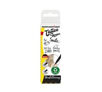 Eberhard Faber 559506 - Set de crayons de tatouage Skinlettering, 4 crayons dans un étui plastique avec 4 pochoirs