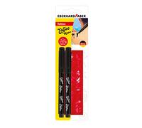 Eberhard Faber 559597 - Set de stylos pour tatouage, 2 stylos noirs avec 4 pochoirs