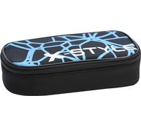 Eberhard Faber 577481 - Jumbo etui neon blauw/zwart, etui met ritssluiting, groot hoofdvak en binnenvak