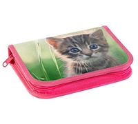 Eberhard Faber 577557 - Etui kat, gevuld met 42 schrijfwaren, schoolpotloodetui, Chat