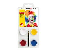 Eberhard Faber 579024 - Kit de maquillage Clown, 4 couleurs de maquillage avec pinceau et instructions