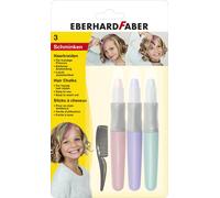 Eberhard Faber 579202 Set de craies pour cheveux Pearl 3 couleurs assorties avec peigne