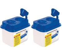Eberhard Faber 579900 - Waterdoos met 2 vakken, EFA Colour, penseelschaal Blauw (Lot de 2)