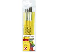 Eberhard Faber 579922 - Pinceau à poils Winner, set de 4 tailles de pinceaux, pinceaux ronds pour de nombreuses techniques de dessin et de peinture sur différents supports de peinture