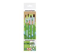 Eberhard Faber 579927 Winner Set with 4 Sizes, 2 Round and 2 Flat Brushes for Ma