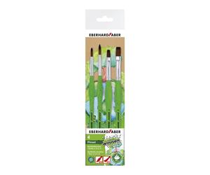 Eberhard Faber 579927 Winner Set with 4 Sizes, 2 Round and 2 Flat Brushes for Ma
