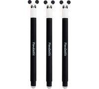 Eberhard Faber 599017 - Tinteroller effaçable Panda, 3 Animal Erase it Stylos, stylo gel bleu 0,7 mm