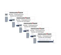 EBERHARD FABER 599047 - Cartouches d'encre combinées bleu royal, 25 cartouches convenant à tous les stylos