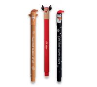 Eberhard Faber Animal Erase Stylos à encre gel corrigibles pour Noël Kit d'hiver pingouin, pain d'épices et renne (kit d'hiver)