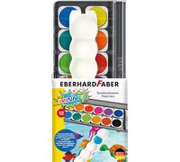 Eberhard Faber Boîte d'aquarelle Winner 578312 – 12 couleurs avec blanc opaque et palette