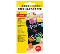 Eberhard Faber Colori 526012 Wall Blackboard Chalks in 6 Basic and 6 Neon Colour