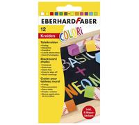 EBERHARD FABER Craie pour tableau noir COLORI BASIC + NEON 12 pièces