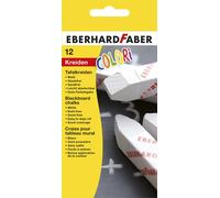 EBERHARD FABER Craie pour tableau noir COLORI blanc étui carton 12 pièces