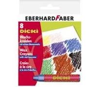EBERHARD FABER - Craies à la cire "DICKI" , enroulées dans du papier, rondes, à la cire d'abeilles, résistantes à l'eau, avec grattoir en plastique, longueur: 83 m G