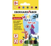 EBERHARD FABER Crayon de couleur 3in1 Jumbo MINI MAXI étui de 6 pièces