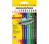 EBERHARD FABER Crayon de couleur triangulaire TRI WINNER étui de 12 pièces